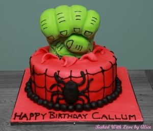 spiderman-hulk-cake